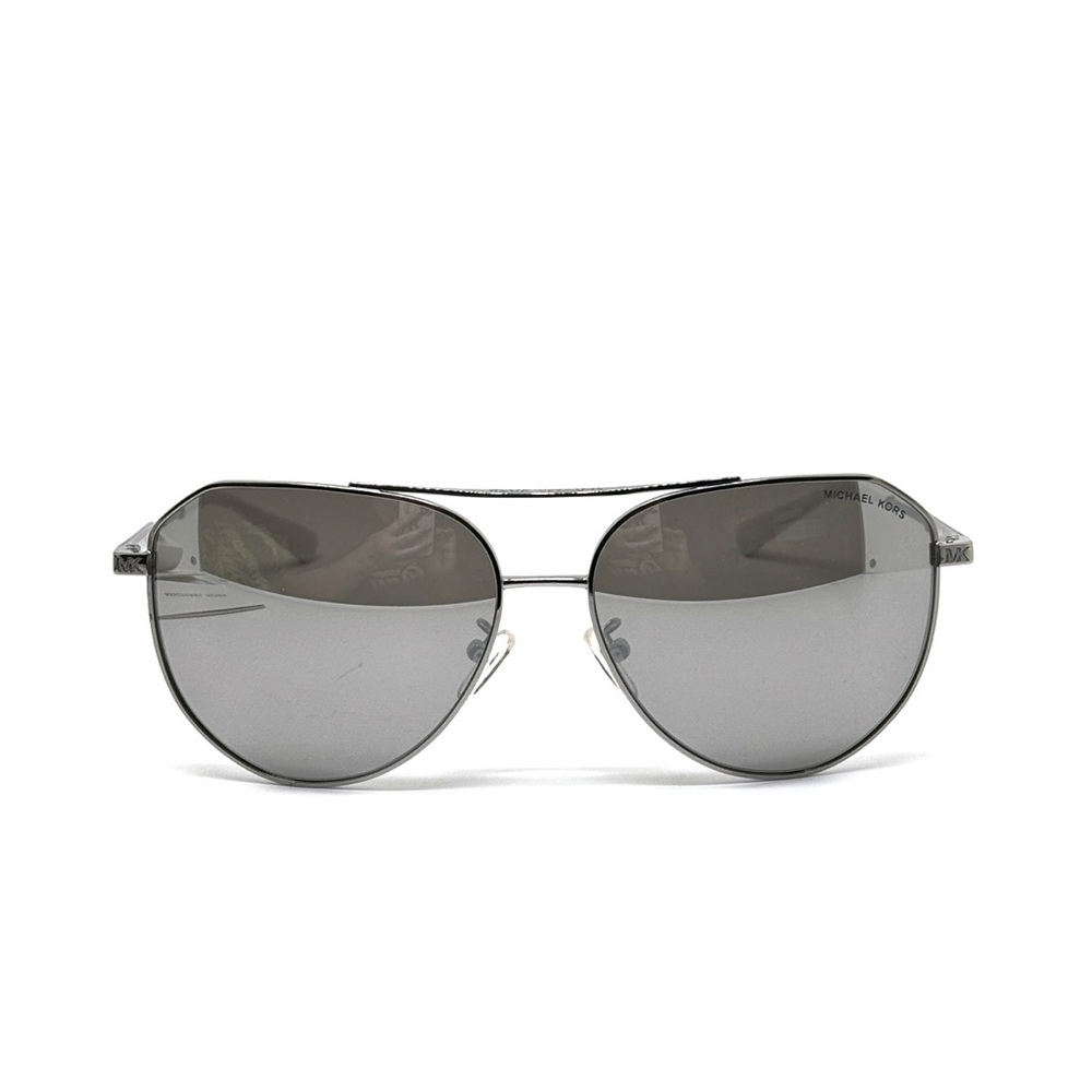 Michael Kors Cheyenne Metallic Aviator Sunglasses Silver Gray